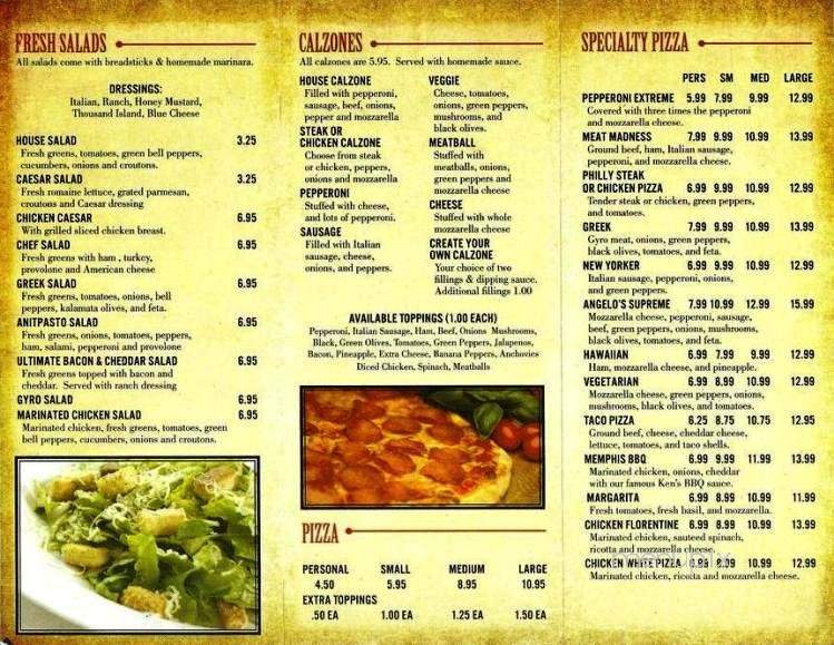 Angelos Italian Pizzeria - Knoxville, TN menu_pic