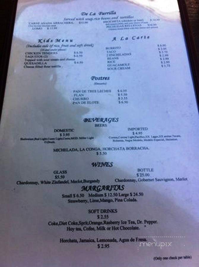 El Patio of Old Town - San Diego, CA menu_pic