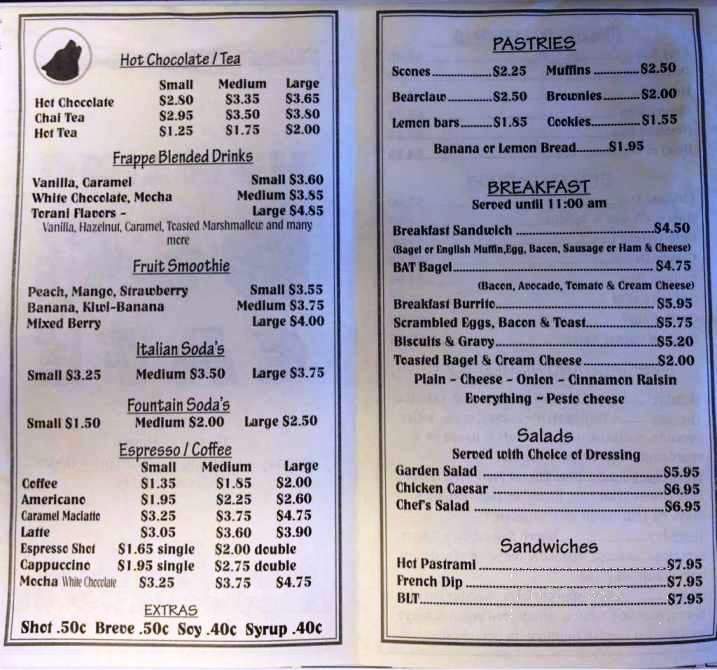 Howling Dog Cafe - Lakeport, CA menu_pic