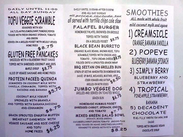 Taste of Life - Conway, NH menu_pic
