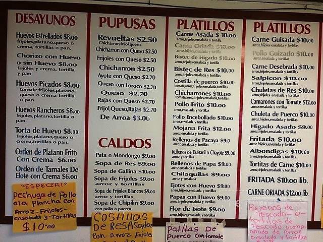 Pupuseria El Buen Gusto - Oklahoma City, OK menu_pic