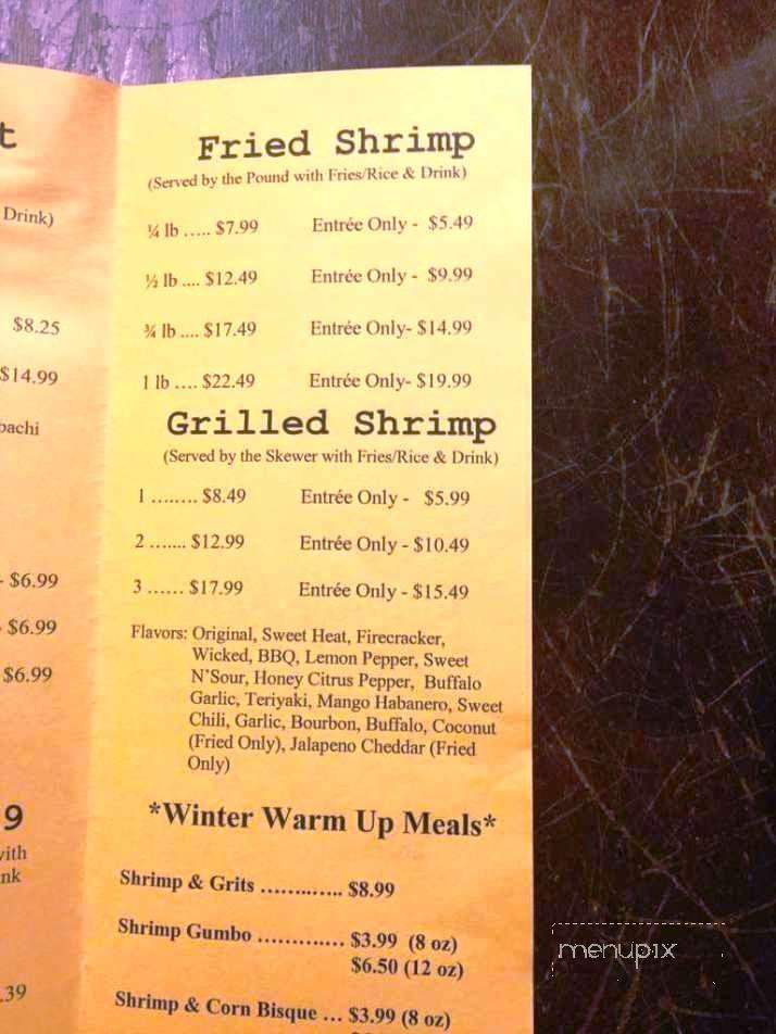 Bucket O' Shrimp - Gainesville, GA menu_pic