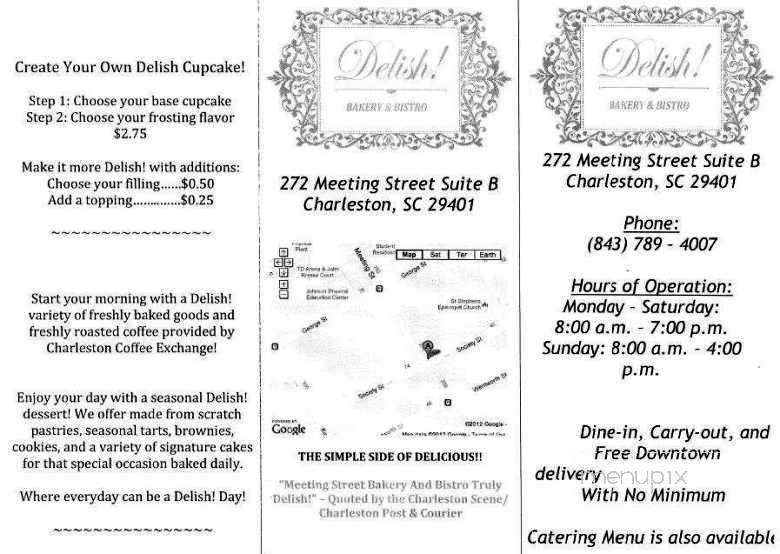 Delish! Bakery & Bistro - Charleston, SC menu_pic