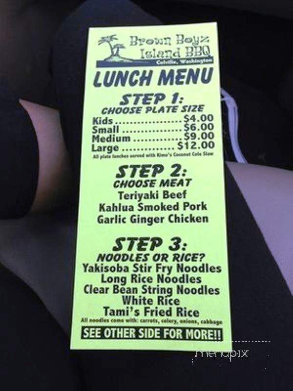 Brown Boyz Island BBQ - Colville, WA menu_pic
