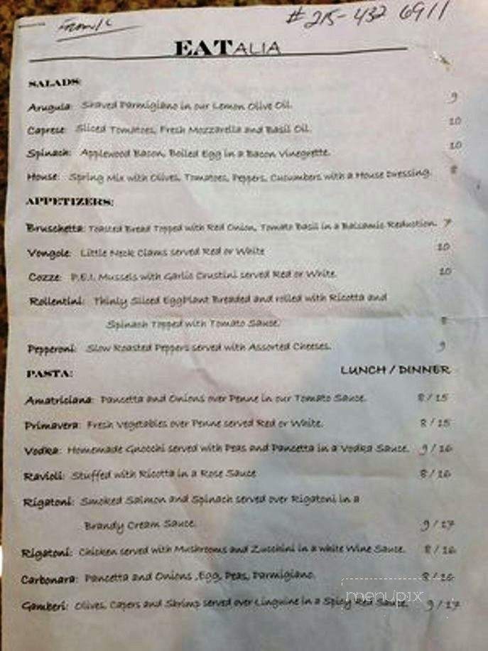 Eatalia - Philadelphia, PA menu_pic