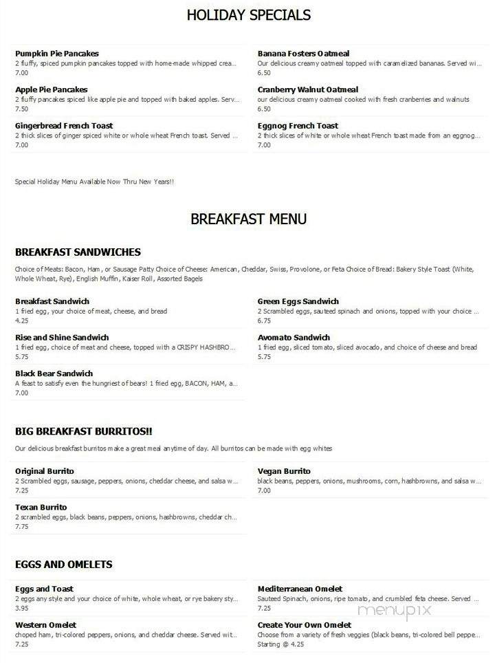 The Blue Owl Sweet Shoppe - House Springs, MO menu_pic
