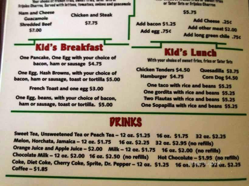 La Esquina de Mesilla - Mesilla, NM menu_pic