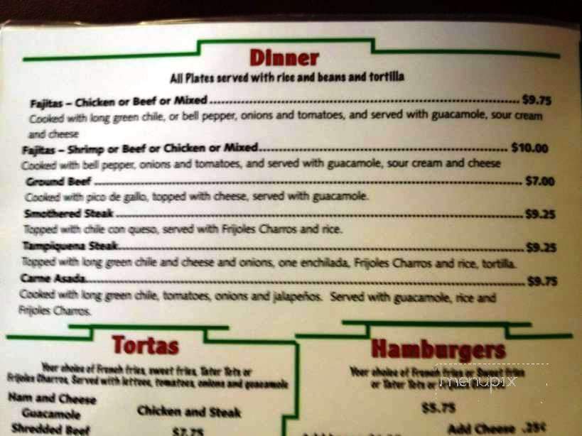 La Esquina de Mesilla - Mesilla, NM menu_pic