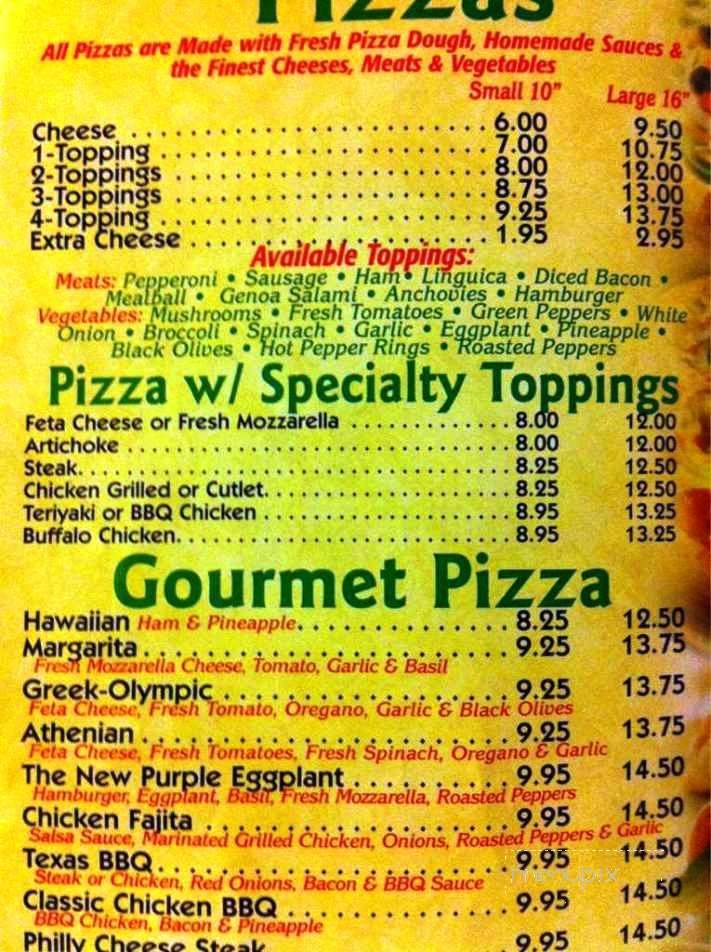 Santoro's Pizza - Halifax, MA menu_pic