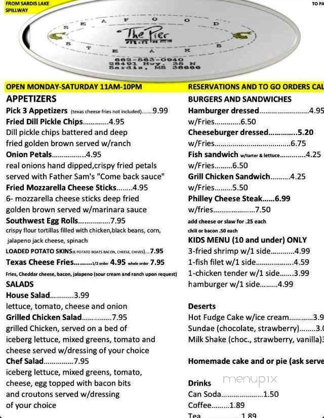 The Pier Seafood and Steaks - Sardis, MS menu_pic