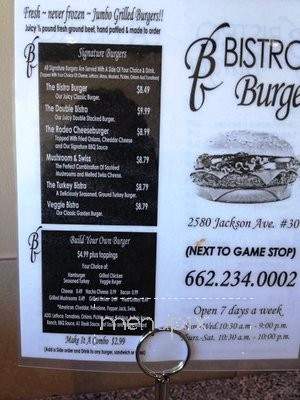 Bistro Burger - Oxford, MS menu_pic