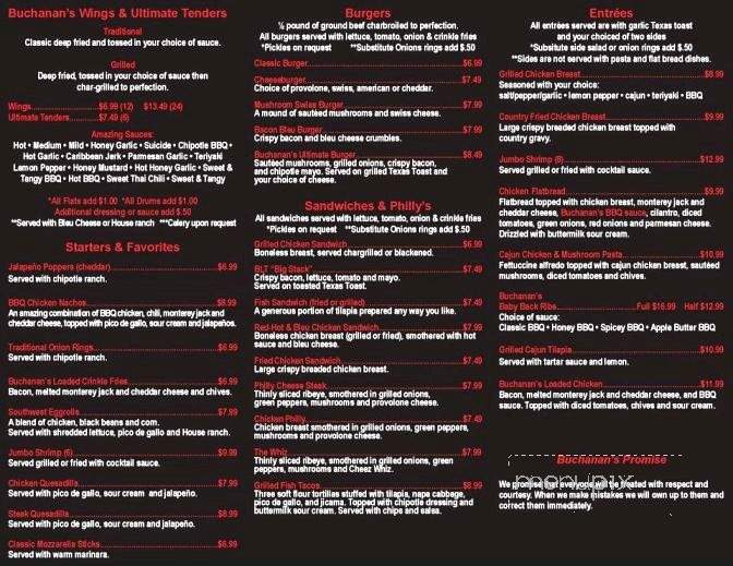 Buchanan's - Winter Haven, FL menu_pic