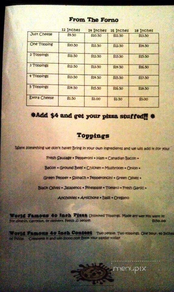 The Mill Pizzeria - Black Mountain, NC menu_pic