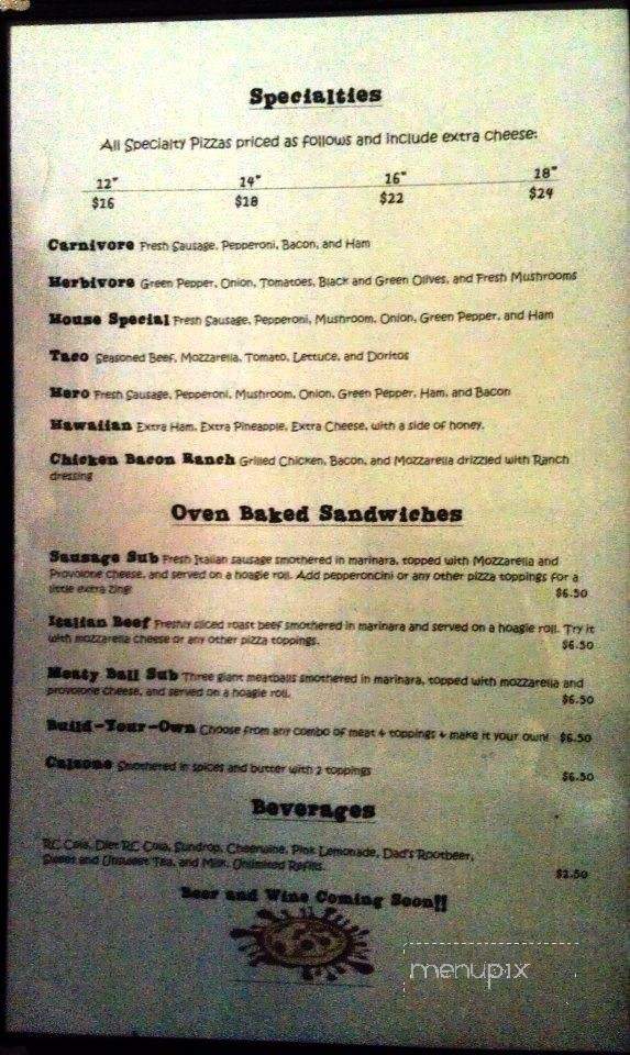 The Mill Pizzeria - Black Mountain, NC menu_pic
