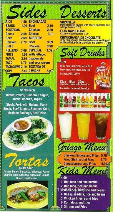 Taqueria El Tio - Fayetteville, NC menu_pic
