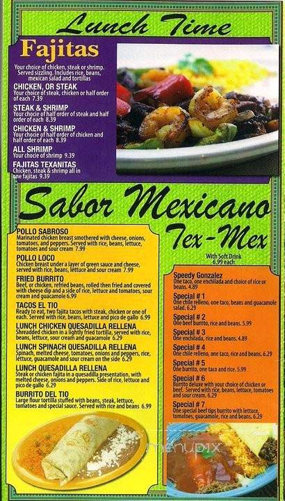 Taqueria El Tio - Fayetteville, NC menu_pic