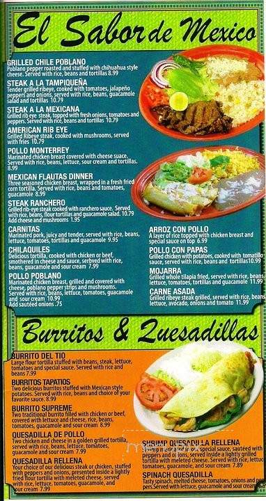 Taqueria El Tio - Fayetteville, NC menu_pic