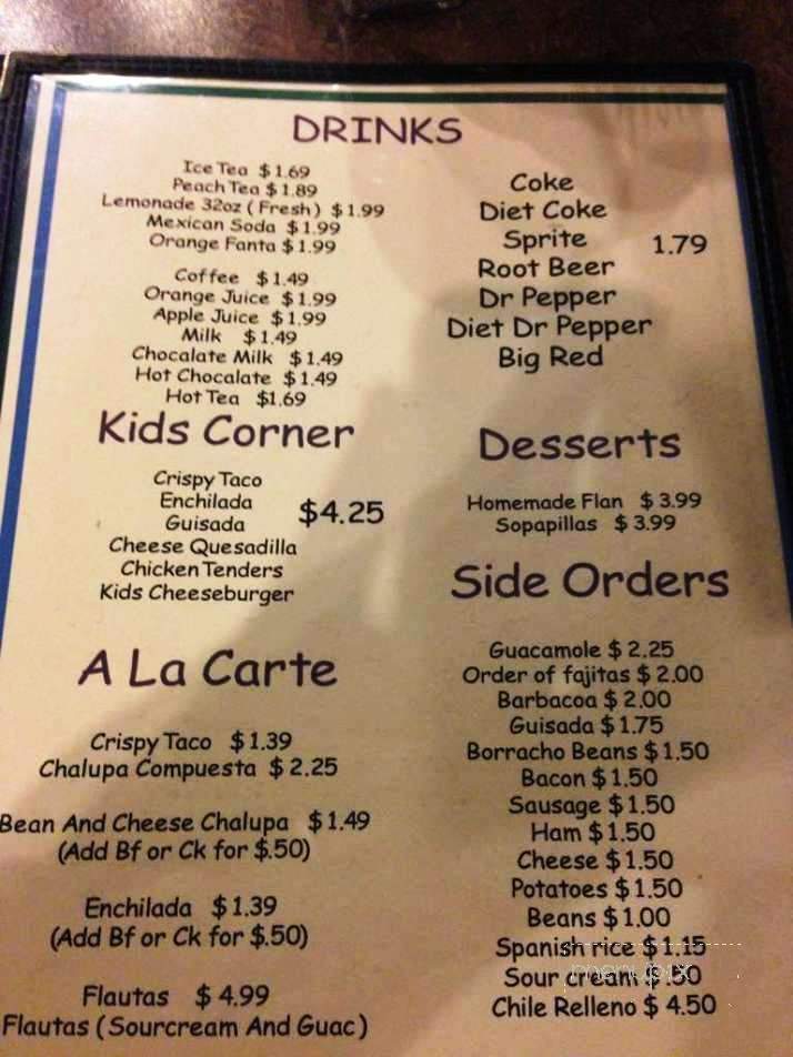 Las Cruces Mexican Restaurant - Fair Oaks Ranch, TX menu_pic