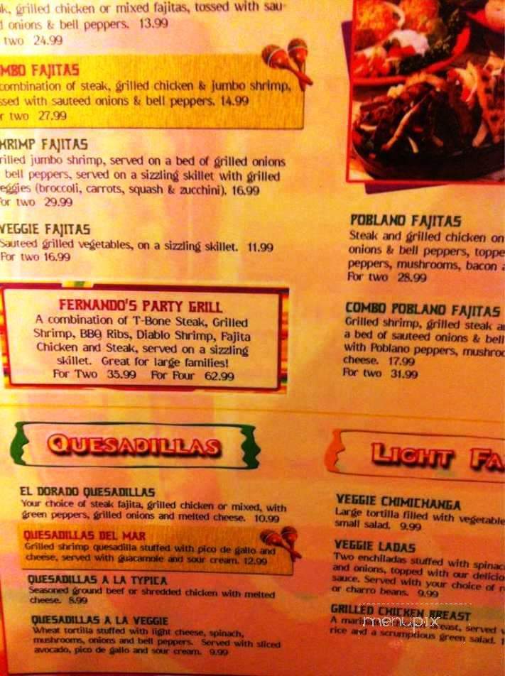 Fernandos Walker - Walker, LA menu_pic