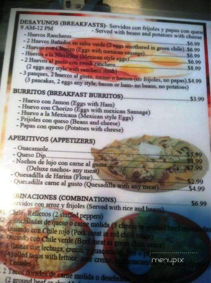 Restaurante Rochel - Wichita, KS menu_pic
