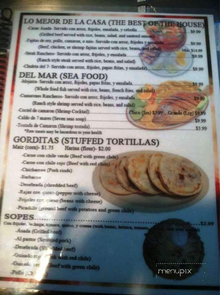 Restaurante Rochel - Wichita, KS menu_pic