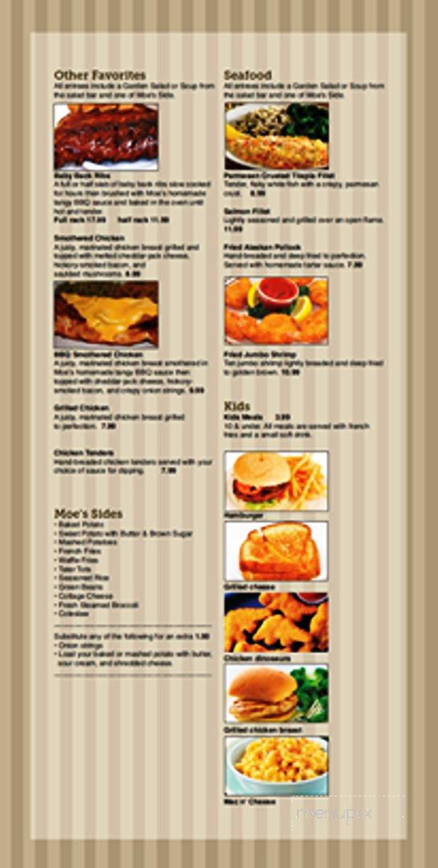 Moe's Restaurant - Huntington, IN menu_pic