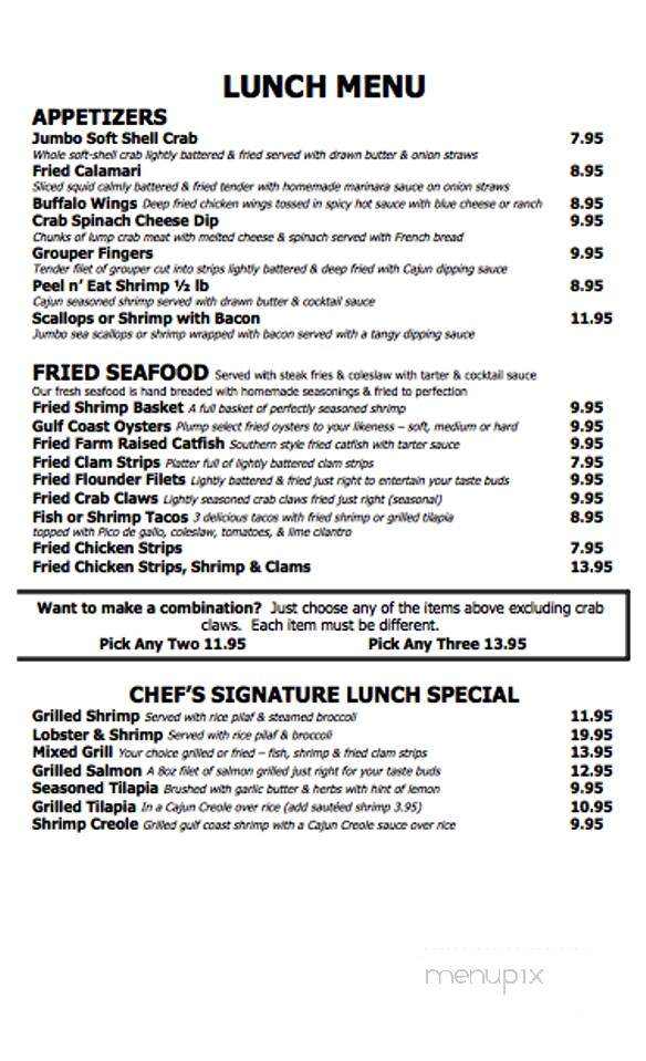 Fish House Seafood Kitchen - Dacula, GA menu_pic