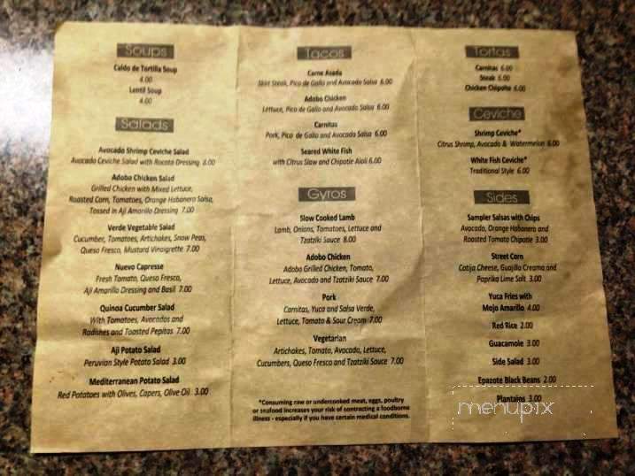 Cafe Verde - New Smyrna Beach, FL menu_pic