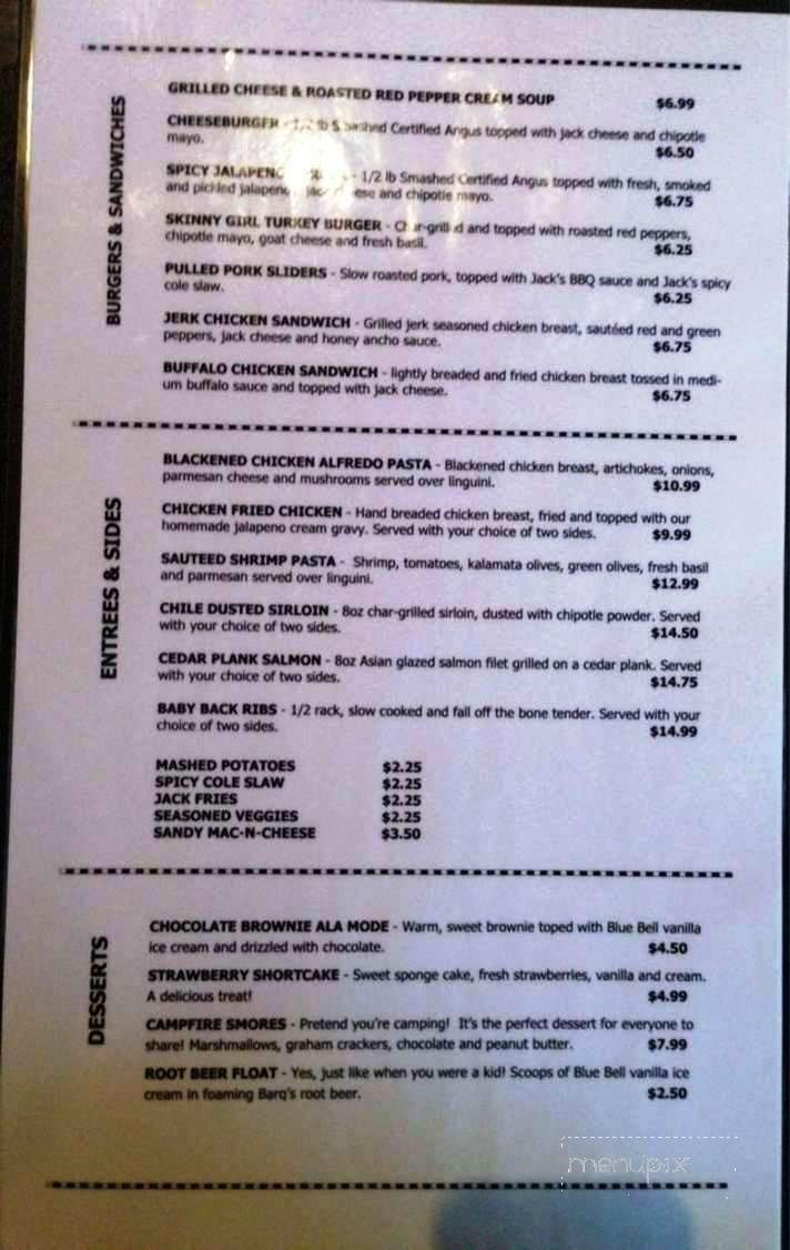 Jack & Grill - Roanoke, TX menu_pic