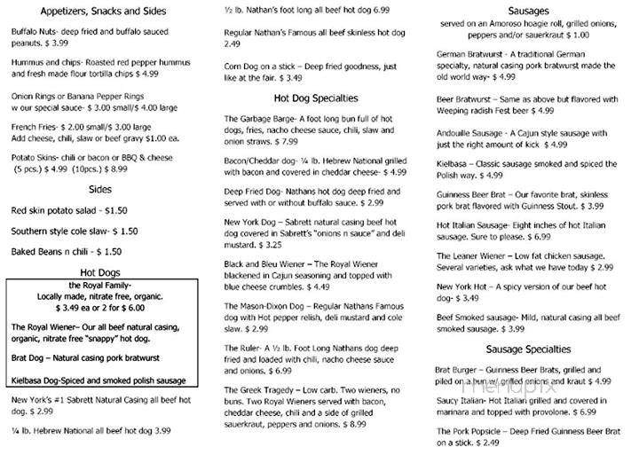 King Tut's Wiener Hut - Nags Head, NC menu_pic