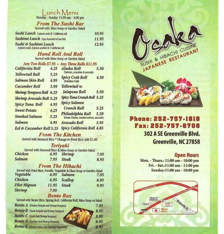 /380177187/Osaka-Sushi-and-Hibachi-Greenville-NC - Greenville, NC