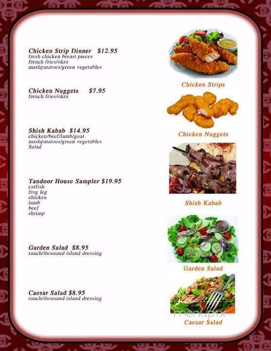 Tandoori Chicken and Fish House - Plumerville, AR menu_pic