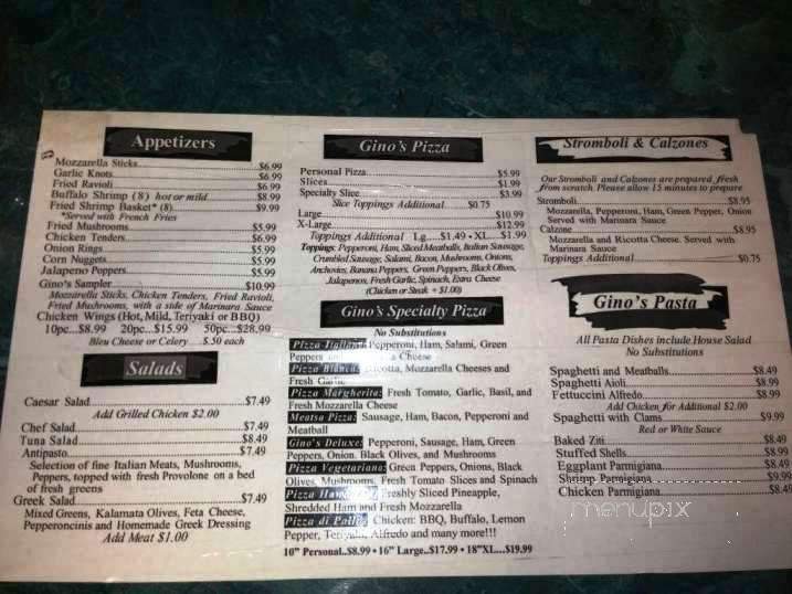 Gino's Pizza - Deland, FL menu_pic