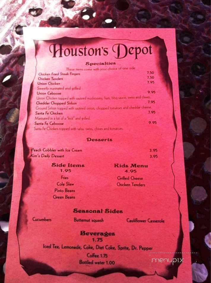 Houston's Depot - Marble Falls, TX menu_pic