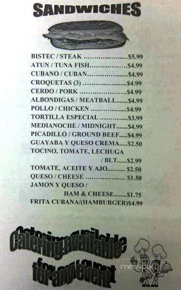 Salon Rojo Cafeteria & Restaurant - Greenacres, FL menu_pic