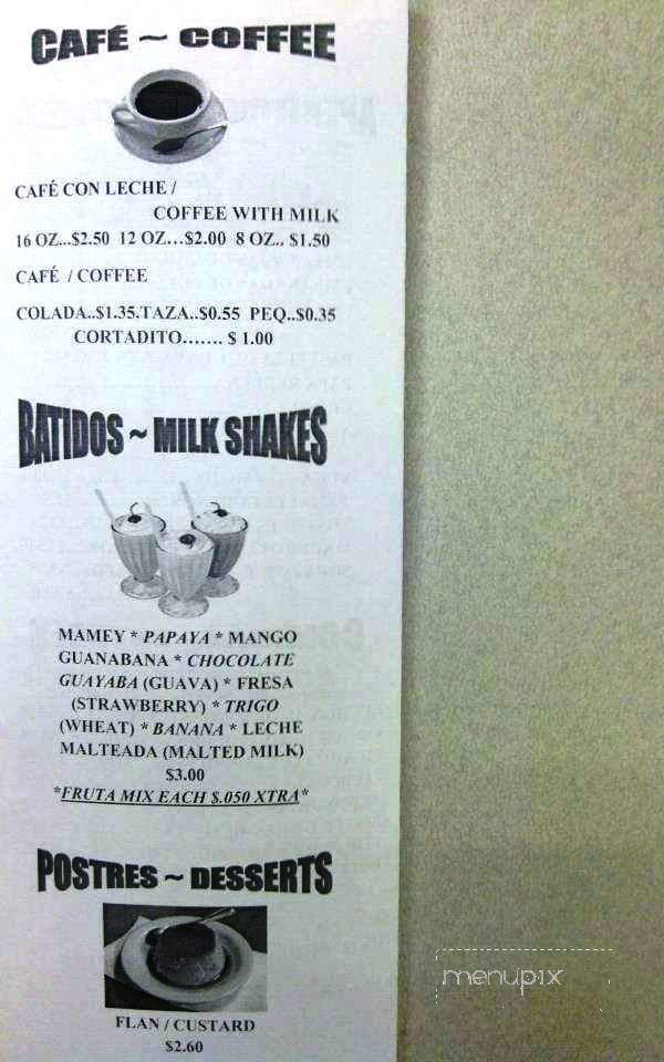 Salon Rojo Cafeteria & Restaurant - Greenacres, FL menu_pic