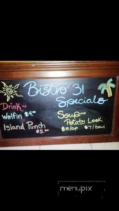 Bistro 31 - Big Pine Key, FL menu_pic