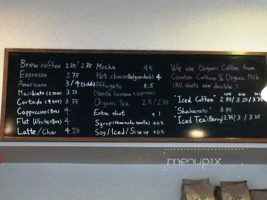 Lucid Cafe - New York, NY menu_pic