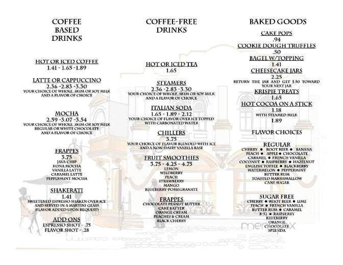 The Java Bar - Mercer, PA menu_pic