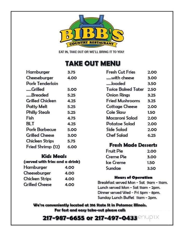 /380178112/Bibbs-Country-Restaurant-Potomac-IL - Potomac, IL