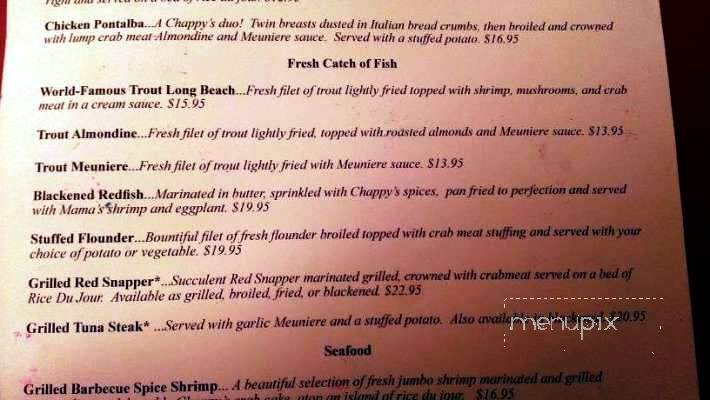 Chappy's - Foley, AL menu_pic
