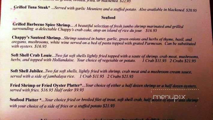 Chappy's - Foley, AL menu_pic