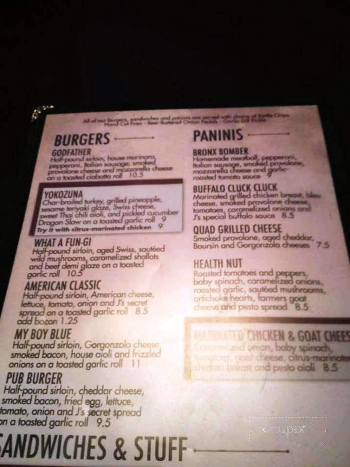 J's Pub & Grill - Casper, WY menu_pic
