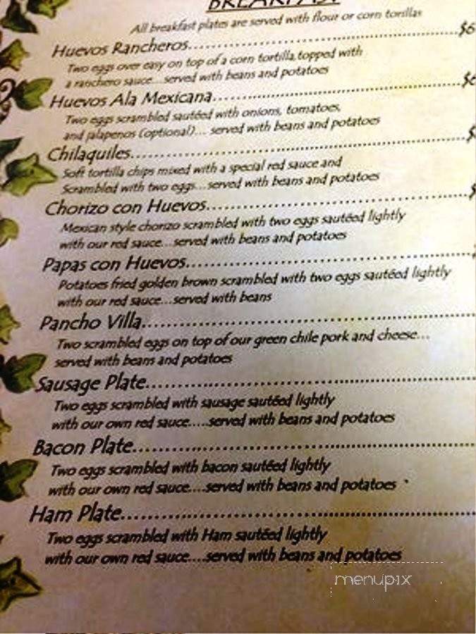 Lupita's Grill - Amarillo, TX menu_pic