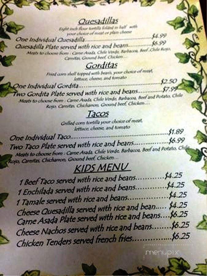 Lupita's Grill - Amarillo, TX menu_pic