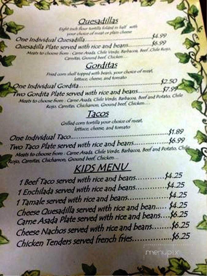 Lupita's Grill - Amarillo, TX menu_pic