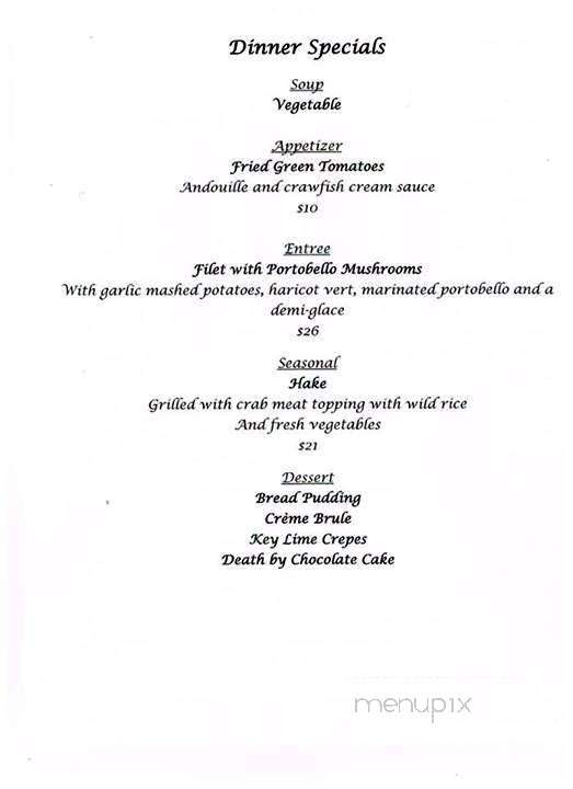 Mac's on Boston Street - Covington, LA menu_pic