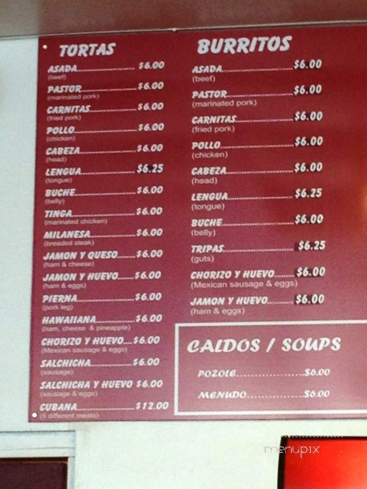 Taqueria Casas 2 - Kissimmee, FL menu_pic