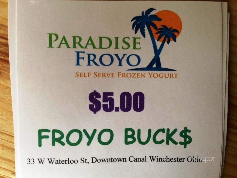 /380178808/Paradise-Froyo-Canal-Winchester-OH - Canal Winchester, OH