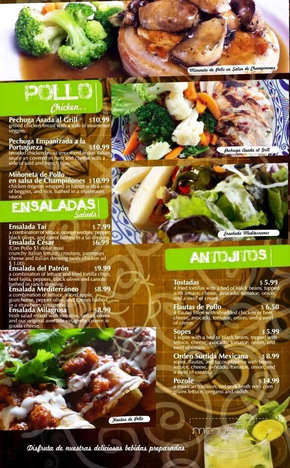 El Callejon de Los Milagros - Mcallen, TX menu_pic